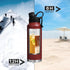 Insulated Sports Water Bottle with Straw Lid, 3 Lids, 40 Oz, Brick Red, Dishwasher Safe & BPA Free
