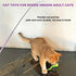 11PCS Cat Wand Toy, Interactive Toys for Indoor Cats, 2 Retractable Wands, 7 Worm Teaser Toys, 1 Plush Fish Toy, Extra