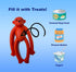Puppy Chew Toys 2-Pack for Small/Medium Dogs, Rubber Monkey Teething Toys for Fetch