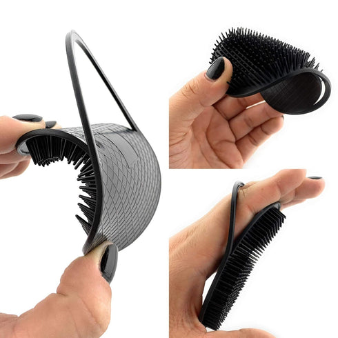G.B.S Hair Remover Comb Scalp Massager for Dog & Cat, Pack of 2, Black