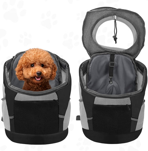 SUNRISING Dog Carrier Backpack for Small Dogs - Breathable Front Carrier with Storage Pockets and Safety Strips