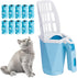 Cat Litter Scooper with Holder, Kitty Litter Scoop with 150 Refill Bags, Portable Cat Poop Scooper