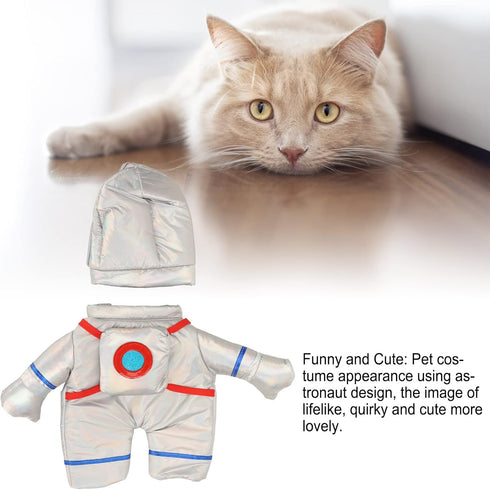 Cute Funny Pet Costume,Dog Space Costume Stylish Loose Dog Astronaut Costume Dog Costume for Christmas Party Halloween Party(S)