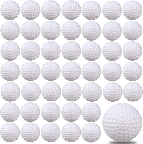 KOFULL Golf Practice Ball - Hollow Plastic Ball for Indoor Training, Pack of 50pcs (White & Multicolor)