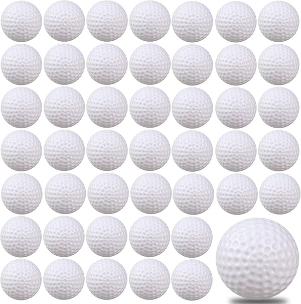 KOFULL Golf Practice Ball - Hollow Plastic Ball for Indoor Training, Pack of 50pcs (White & Multicolor)