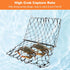 BestYiJo Castable Crab Trap, with Orange Thickened Braided line and Crab Ruler for catching catching Blue Crabs