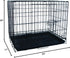YML 24-Inch Foldable Light Duty Door Dog Crate, Black with Wire Bottom Grate and Plastic Tray