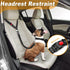 Paercute 3 Set Piece Dog Car Seat Belt - Retractable Adjustable Pet Seatbelts for Vehicle Headrests - Heavy Duty