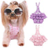 2 Pieces Washable Female Diapers with Suspender Comfort Reusable Doggy Diapers Reusable