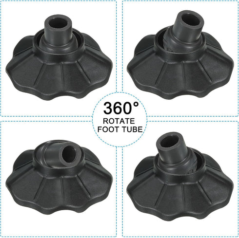 0.59 Inch 8 Pack 0.59"(15mm) PATIKIL Chair Foot Cover, Non-Slip Camping Chair Legs Cap Replacement Folding Chair Table
