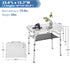 Sportneer Folding Camping Table, Adjustable Height Portable Table with Mesh Layer for Outdoor Use