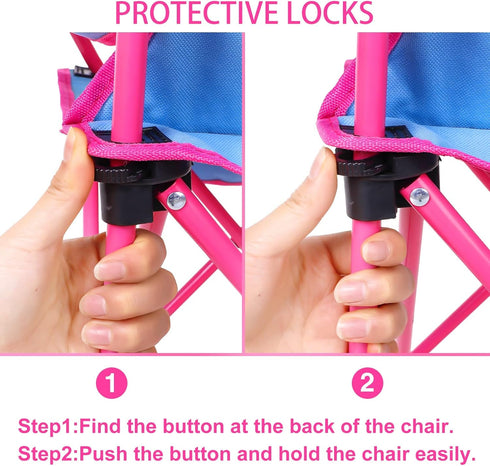 KABOER Kids Outdoor Folding Chair with Cup Holder - Perfect for Camping