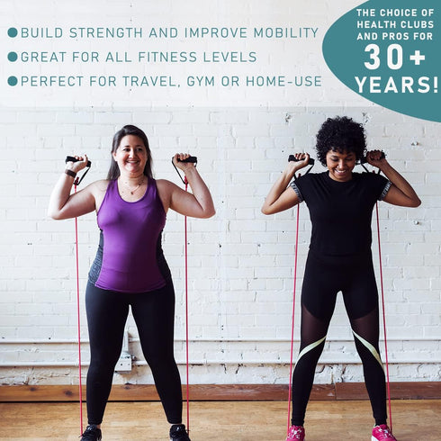 Resistance Bands with Handles - Single Exercise Bands for Resistance Training, Physical Therapy, Home Workouts