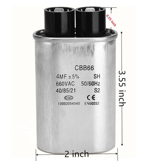 Golf Cart 4uF Capacitor - Fits E-Z-Go EZGO PowerWise II, Lester Replacement