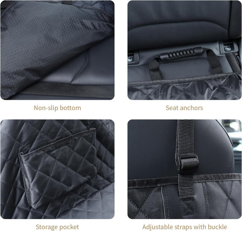 Viaviat Extender,600D 100% Hammock, Dog Car Seat Cover,Pets Back Seat Heavy Durable Waterproof Scratchproof Soft Dogs