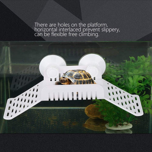 Turtle Basking Terrace Floating Dock for Fish Reptile Tortoise Pet Supplies White