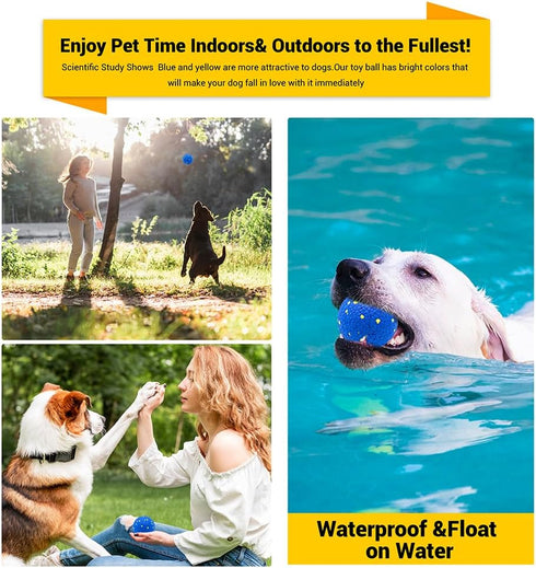 Dog Balls for Aggressive Chewers, 2 Pack Indestructible Durable Bouncy Floating Balls for Fetch & Training