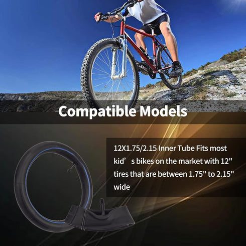 TIANYAN 12X1.75/2.15 Bike Inner Tube Replacement for Most Kid’s Bikes with 12" Tires