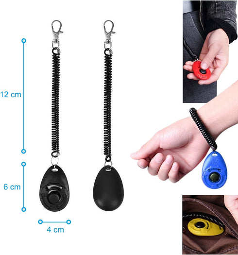 Clicker Training for Dogs, 4 Pcs Multi-Color Dog Clicker for Training with Wrist Strap, Perfect for Pets