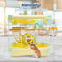 Hamiledyi Portable Hamster Cage, 2 Layers Dwarf Hamster Habitat with Exercise Wheel for Small Animals