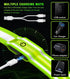 LED Reflective Running Gear, High Visibility Belt Sash with Armband for Night Walking, Adjustable Light Up Safety Gear