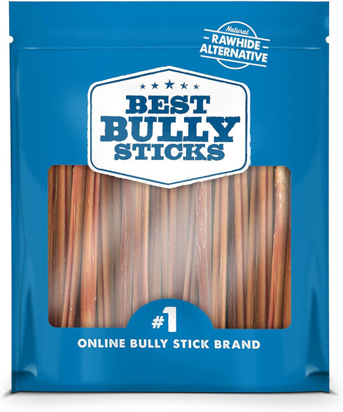 Best Bully Sticks 6 Inch All-Natural USA-Baked Bully Sticks for Dogs, 18 Pack, 100% Grass-Fed Beef