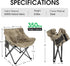 Folding Camping Chair, Portable Club Lawn Chairs High Back Padded Sturdy Steel Outdoor Lightweight Chair, for Camp