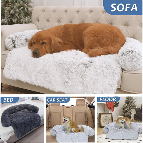 Dogs/Cats Bed Mats, Luxurious Couch Cover for Pets, Waterproof Lining, Nonskid Bottom, Desert Brown, XL