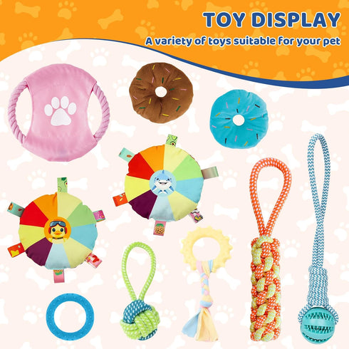 10 (Yellow,33.5 28.5 19.6 inch) Puppy Play Gym Large & Hanging Toys Indoor Play Gym Interactive Dog Toys for Boredom
