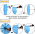 G4Free 62inch Portable Golf Umbrella, Automatic Open Large Oversize Vented Double Canopy Windproof Waterproof (Sky Blue)
