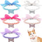 Frienda 5 Pcs Pet Pearl Necklace Diamond Crystal Dog Collars with Bling Rhinestones, Wedding Collar for Puppy Pets (S)