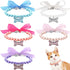 Frienda 5 Pcs Pet Pearl Necklace Diamond Crystal Dog Collars with Bling Rhinestones, Wedding Collar for Puppy Pets (S)