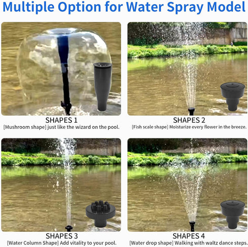 15W 1000L/H Submersible Fountain Water Pump - 12 Colorful LED Lights for Aquarium Fish Tank & Outdoor Fountain