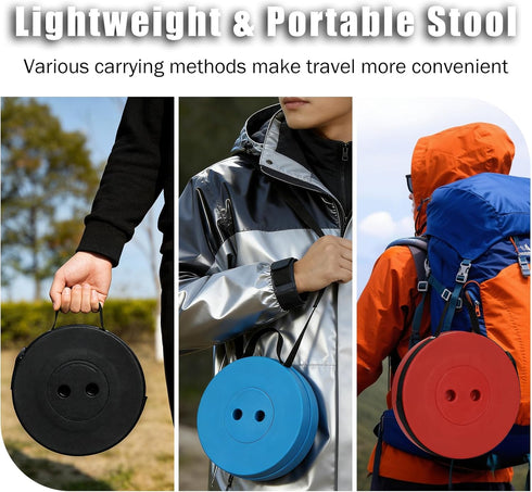 400lbs Camping Chairs,Camp Stool,Small Folding Stool,Upgraded Collapsible Stool,Portable Folding Stool,Retractable Seat