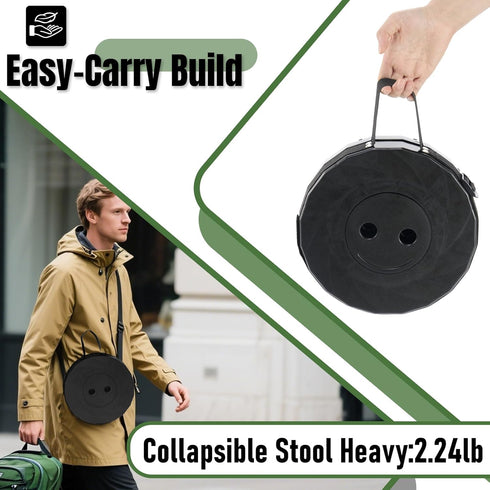 Set 2, Doseno Upgraded Foldable Stool Thickened of Portable Collapsible Stool Retractable Stool, Foldable Portable
