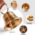 FOLKSMATE Leather Dog Door Bells for Potty Training, Big Brass Puppy Dog Door Bells Extra Loud for Dogs Training