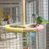 Wooden Spinning Parrot Perch Toy - Fun Exercise Accessory for Birds
