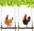 Chicken Bird Swing,Chicken Perch,Natural Wooden Swing Toys,Wood Stand for Chick,Safe and Relief