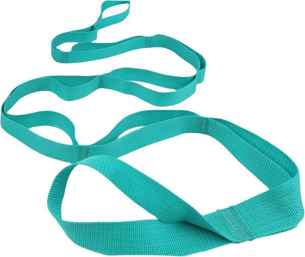 Scotamalone Yoga Strap Stretching Strap for Physical Therapy, 10 Loops Non-Elastic Stretch Bands for Home Workout.