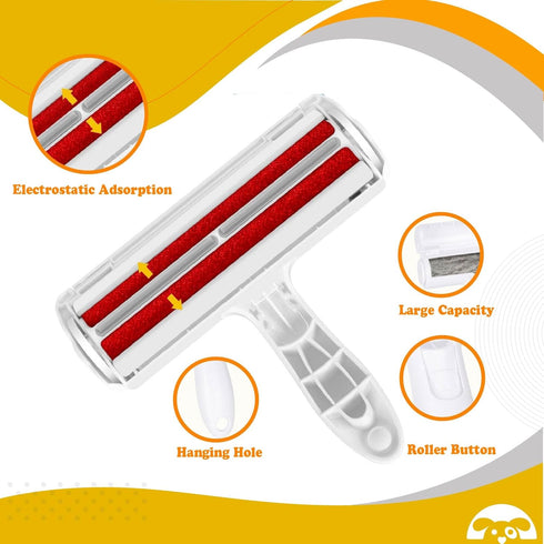 PetnBeyond Pet Hair Remover Roller, Reusable Tool for Fur Removal from Furniture, Clothing, and Bedding, Self-Cleaning