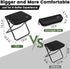MOONCY 13 Inch 265 LBS Portable Stool, Small Folding Stool for Adults, Ultralight Black Camping Stools for Hiking