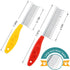Patelai 2 Pieces Pet Hair Comb, Stainless Steel Grooming Comb for Small Dogs, Cats, Rabbits, Red and Yellow