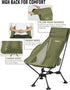 WildCall Lightweight Folding High Back Camping Chair with Head Support, Compact Beach Chair with Anti-Sinking Large