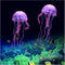 WishLotus 2 PCS Jellyfish Fish Tank Decorations, Simulation Jellyfish Plant Ornament for Various Aquariums (S, Pink)