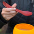 humangear GoBites Uno Travel & Camping Utensils, Portable Multi-Functional Spork, Black Titanium Dining Ware