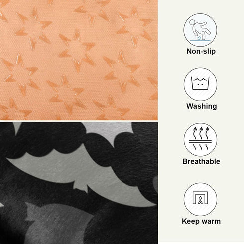 Halloween Bats Pet Bed, Cute Dog Bed Mat, Absorbing Non-Slip Pad for Small, Medium, and Large Dogs, Puppy Cat 24 in x