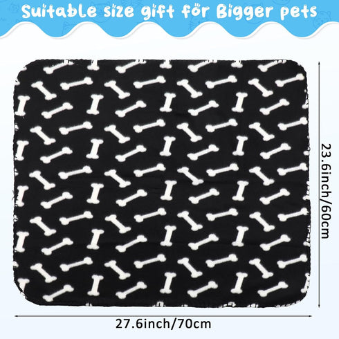 Eccliy 20 Pcs Puppy Blanket, Soft Fleece Dog Blankets, Warm Felt Throw, Sleep Mat Covers for Dogs and Cats, 20 Styles,