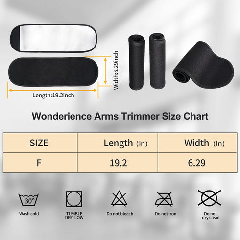 Wonderience Arm Trimmers for Women - Pair Sauna Sweat Arm Shaper Bands, Adjustable Toner Sleeves for Workout