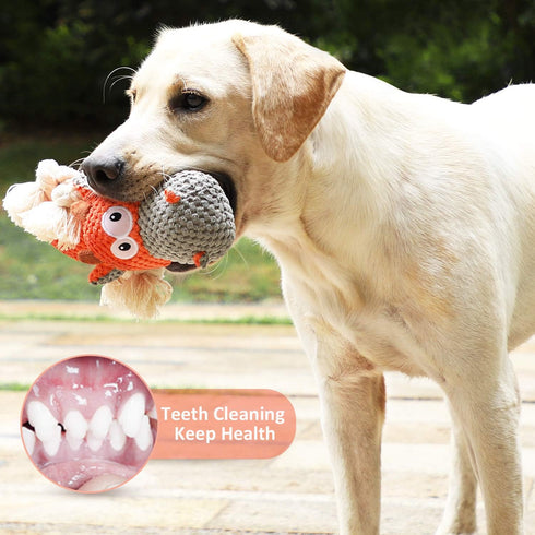IOKHEIRA Indestructible Dog Plush Toy for Large Aggressive Chewers, Durable Chewing Toys