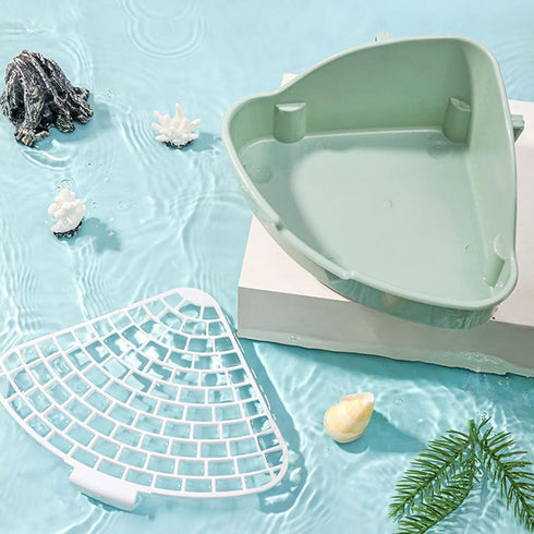 Qsvbeeqj Small Rat Toilet for Triangle Potty Trainer Corner Litter Bedding Box Pet Litter Pan for Hamsters Guinea Pigs